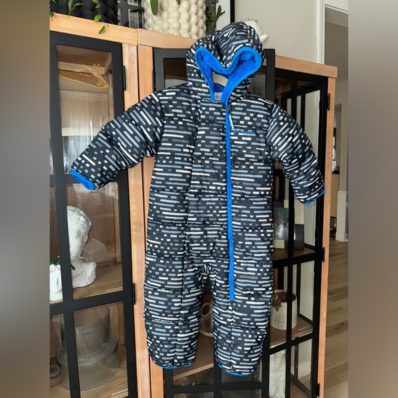 Columbia Frosty Freeze Bunting snowsuit toddler baby boy fleece mittens onesie - Picture 2 of 8